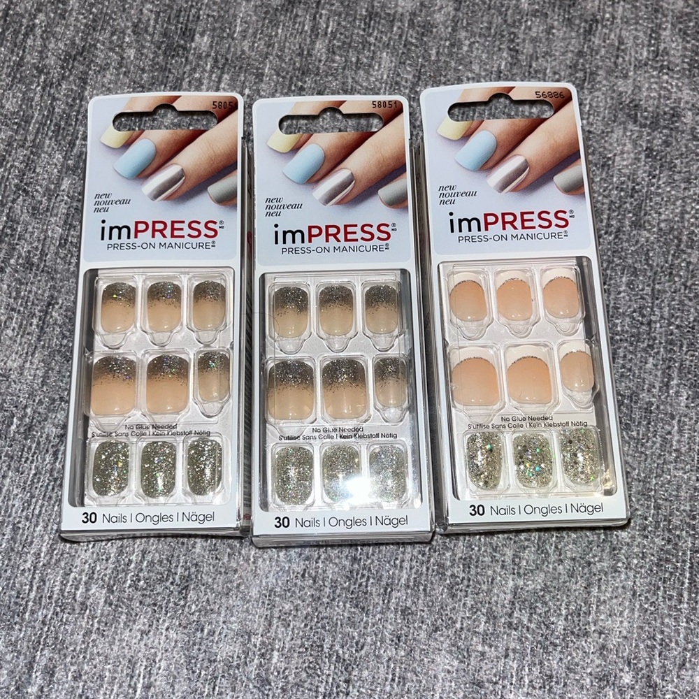 imPRESS nails - glitter nudes